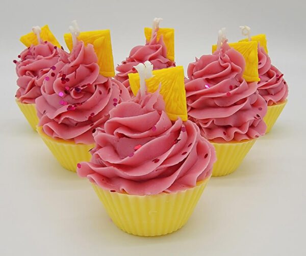 Raspberry Lemonade Scented Cupcake Candles