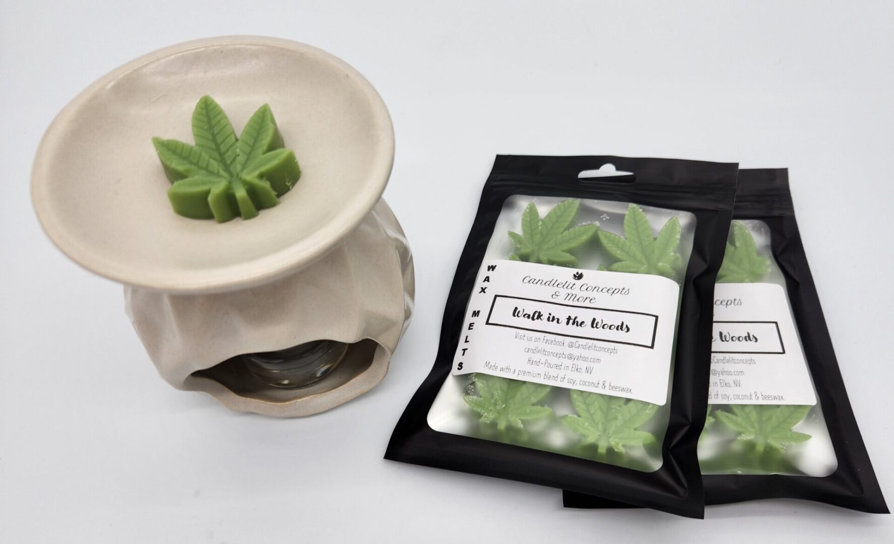 Marijuana leaf wax melts